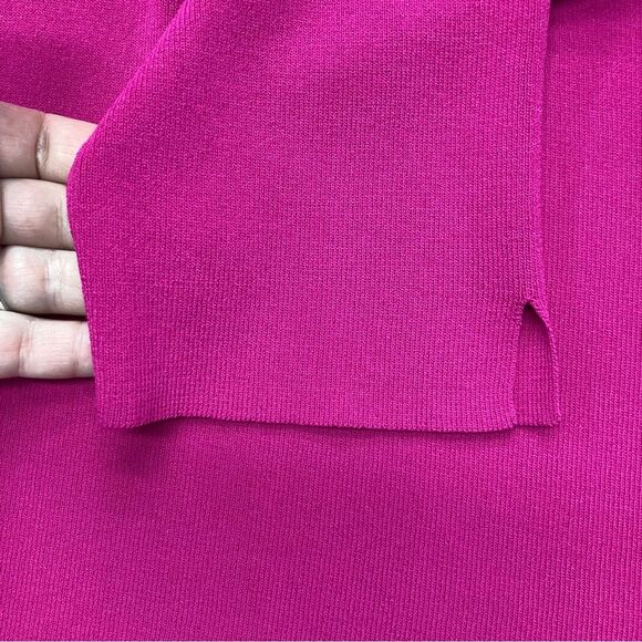 Draper’s & Damon’s Top SZ L Magenta Pink Barbiecore Butterfly Sequin Rayon Nylon - Picture 9 of 9